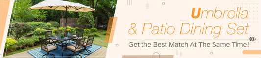 Umbrella Patio Dining Set