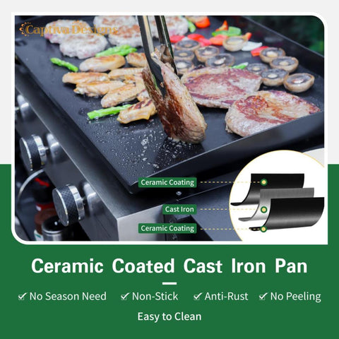 Outdoor Detachable Gas Griddle Grill– Perfect for BBQs, Cooking & Parties