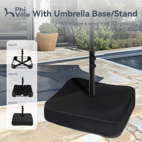 15ft Double-Sided Extra Large Patio Twin Umbrella (Base Included)