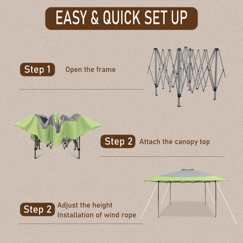 13' x 13' Pop-up Instant Shelter Outdoor Canopy with Wheeled Bag