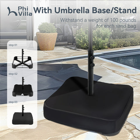 15ft Double-Sided Extra Large Patio Twin Umbrella (Base Included)