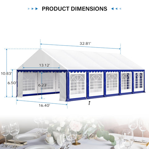 20'x40' Tent for Party Large Wedding Birthday Party Event Canopy Shelters with Heavy Duty Design Includes Carry Bag