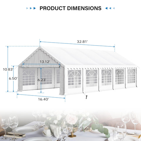 20'x40' Tent for Party Large Wedding Birthday Party Event Canopy Shelters with Heavy Duty Design Includes Carry Bag