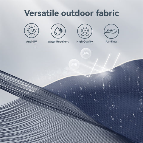 10ft 3 Tier Auto-tilt Patio Umbrella with Solar Powered LED Lights