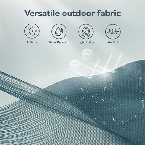 10ft 3 Tier Auto-tilt Patio Umbrella with Solar Powered LED Lights