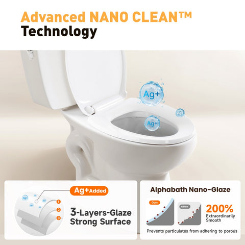 Two-piece Single/Dual Flush 17" Elongated Standard Bathroom Toilet