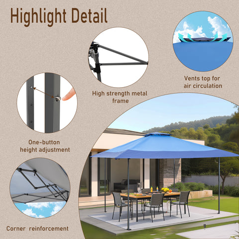 13' x 13' Pop-up Instant Shelter Outdoor Canopy with Wheeled Bag