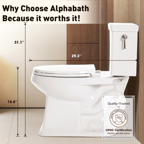 Two-piece Single/Dual Flush 17" Elongated Standard Bathroom Toilet