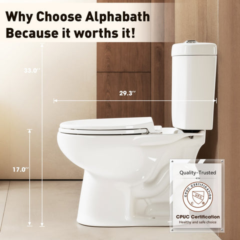 Two-piece Single/Dual Flush 17" Elongated Standard Bathroom Toilet