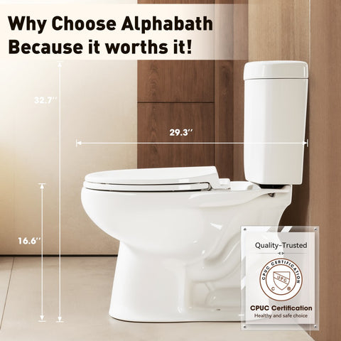 Two-piece Single/Dual Flush 17" Elongated Standard Bathroom Toilet