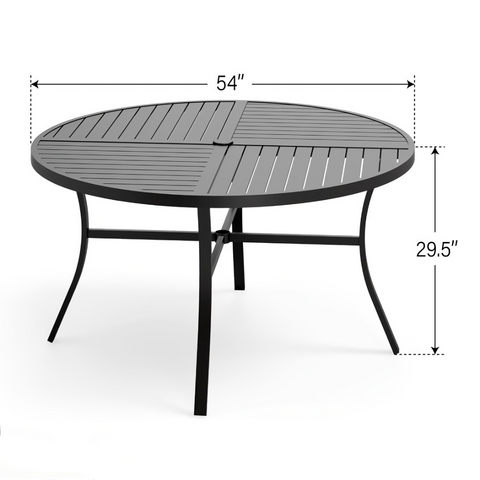 42" & 54" Geometric Stamped Patio Dining Round  Table