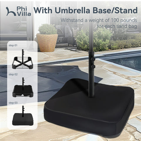 15ft Double-Sided Extra Large Patio Twin Umbrella (Base Included)