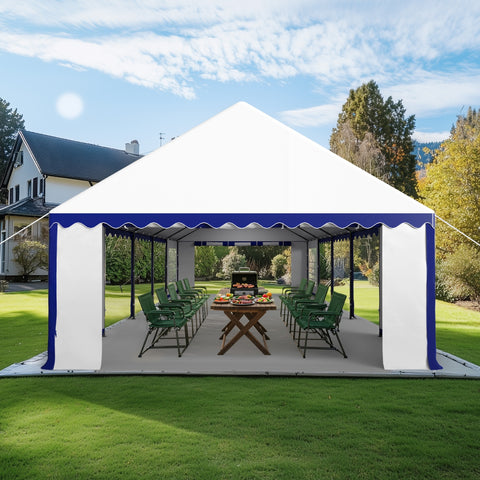 16'x32' Scalloped Valance Party Tent Canopy Shelter with Heavy Duty Design (Includes Carry Bag)