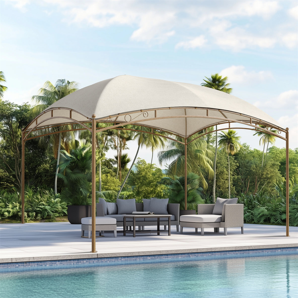 Stylish 10' X 13' Patio Canopy Tent for Outdoor Relaxation and Barbecues