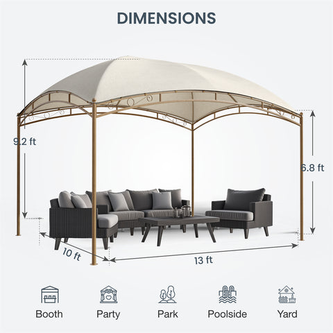 Stylish 10' X 13' Patio Canopy Tent for Outdoor Relaxation and Barbecues