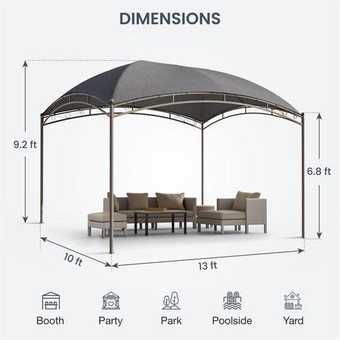 Stylish 10' X 13' Patio Canopy Tent for Outdoor Relaxation and Barbecues