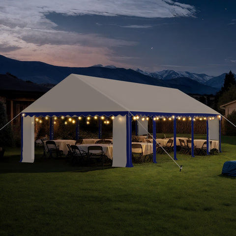 16'x32' Scalloped Valance Party Tent Canopy Shelter with Heavy Duty Design (Includes Carry Bag)