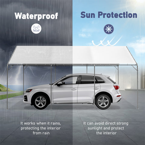 12x20 ft Carport Replacement Top Canopy Cover for Car Garage Shelter Tent Party Tent