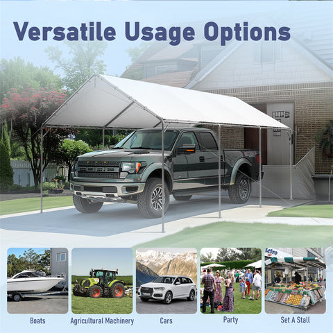 12x20 ft Carport Replacement Top Canopy Cover for Car Garage Shelter Tent Party Tent