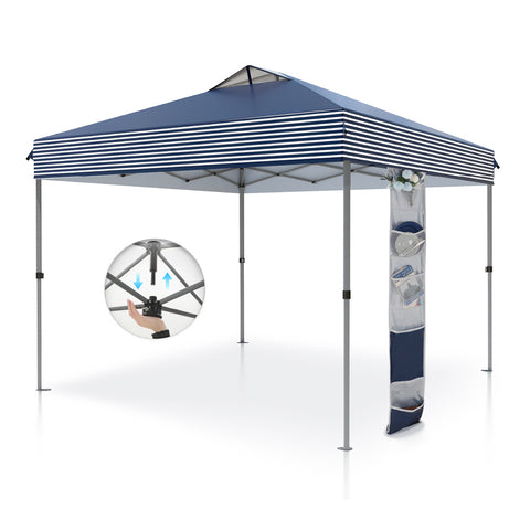 10'x10' Pop-up Tent with Storage Bag and Roller Bag for Camping Party and Barbecue