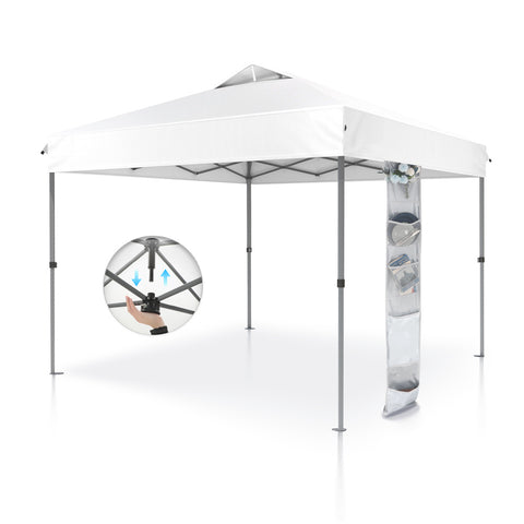 10'x10' Pop-up Tent with Storage Bag and Roller Bag for Camping Party and Barbecue