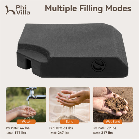 Outdoor Patio Umbrella Heavy Duty Base Weights Stand for Cantilever Umbrella