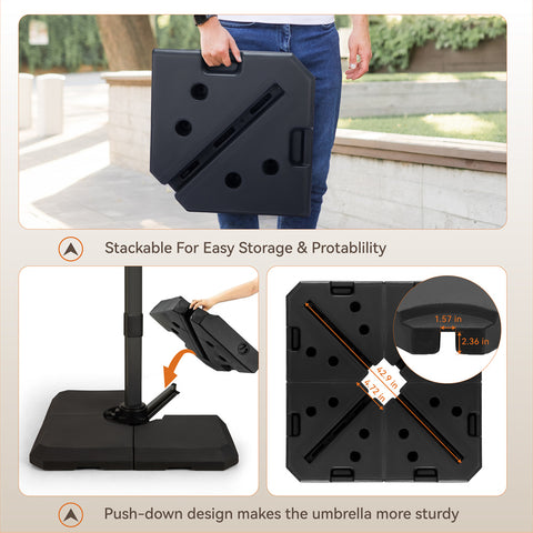 Outdoor Patio Umbrella Heavy Duty Base Weights Stand for Cantilever Umbrella