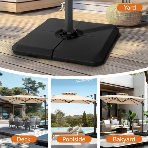 Outdoor Patio Umbrella Heavy Duty Base Weights Stand for Cantilever Umbrella