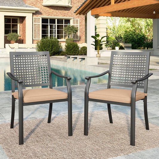 Patio Metal Dining Chairs for Garden Backyard