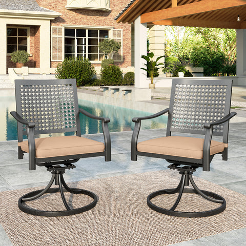 Patio Metal Dining Chairs for Garden Backyard