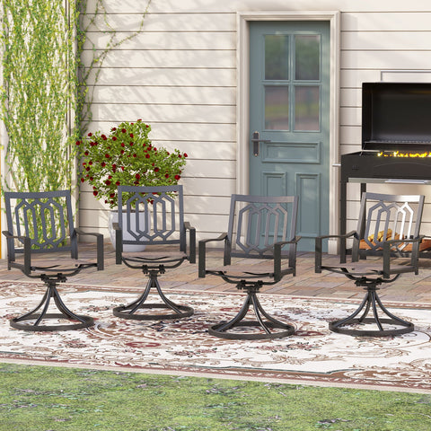 Textilene Patio Dining Chair with Steel Frame