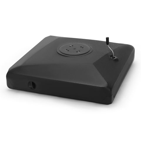 Heavy-Duty Cantilever Patio Umbrella Base with Square Design, Handle, and Wheels