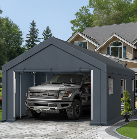 Outdoor Portable Storage Shelter Shed Garage with Vents Carport