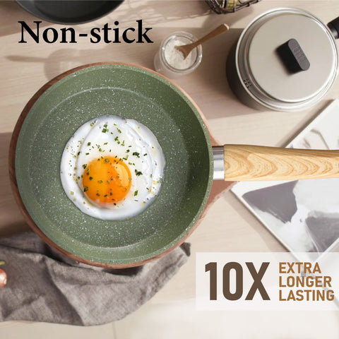 Kitchen Academy Stylish Granite-Coating Nonstick Induction 12 Pieces Cookware Set