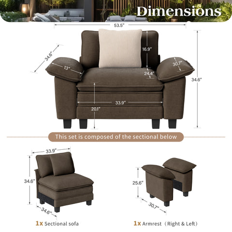 Cloud-Like Chenille Living Room Sofa Couch