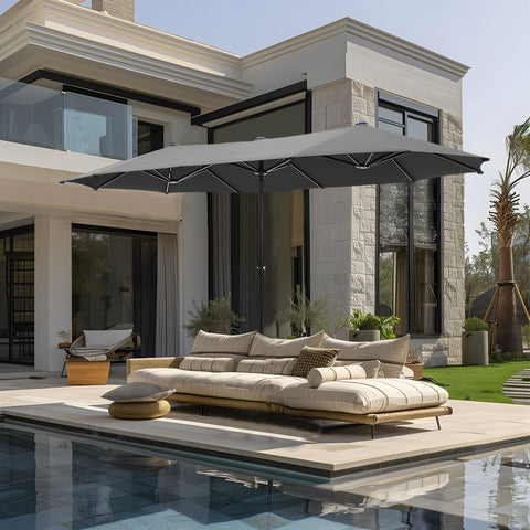 13ft Large Double-Sided Outdoor Patio Umbrella