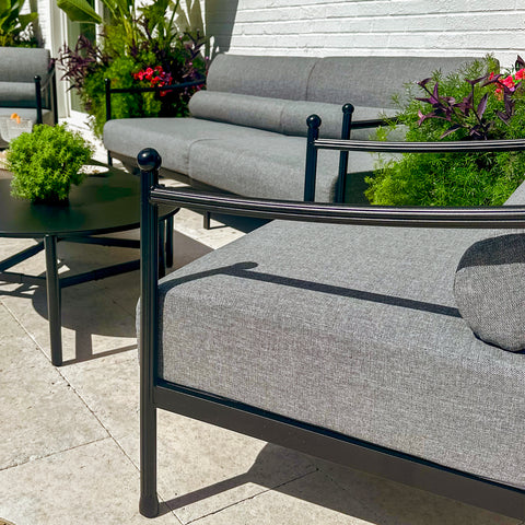 5-Seater Outdoor Conversation Sofa Set with Extra Thick Cushion and 2 Coffee Table