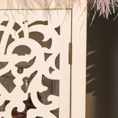 Accent Storage Cabinet with Decorative Carved