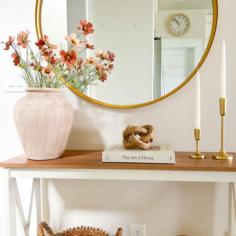 PHI VILLA Farmhouse-Inspired Manufactured Wood Coffee Table