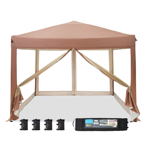 10'x10' Pop-up Tent with Vents Top for Camping Party and Barbecue