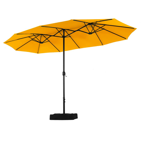 15ft Double-Sided Extra Large Patio Twin Umbrella (Base Included)