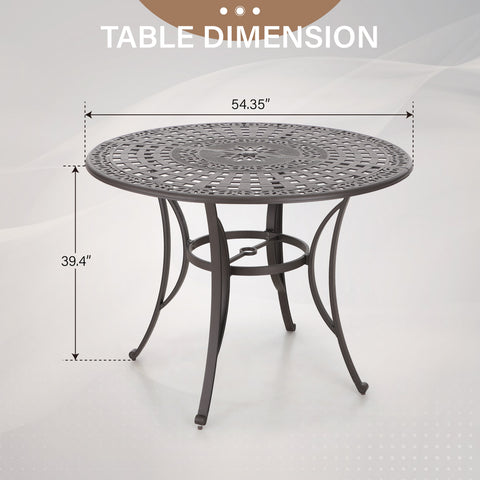 7-Piece Classic Cast aluminum Swivel Patio Bar Stool Sets