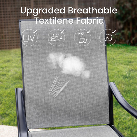 Patio Textilene Swivel Chair Outdoor Dining Set