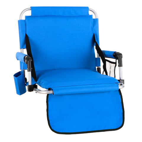 Folding Stadium Seat Chair for Bleachers with Back & Arm Rest, 2 Pieces