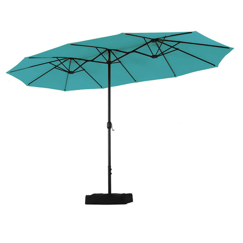 15ft Double-Sided Extra Large Patio Twin Umbrella (Base Included)
