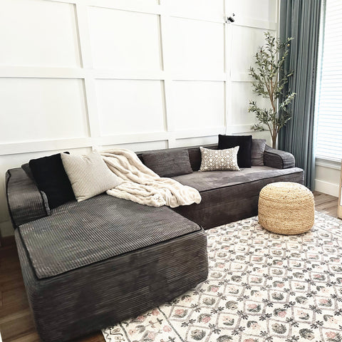 3 Seat Convertible L-Shaped Sectional Sofa Couch for Living Room