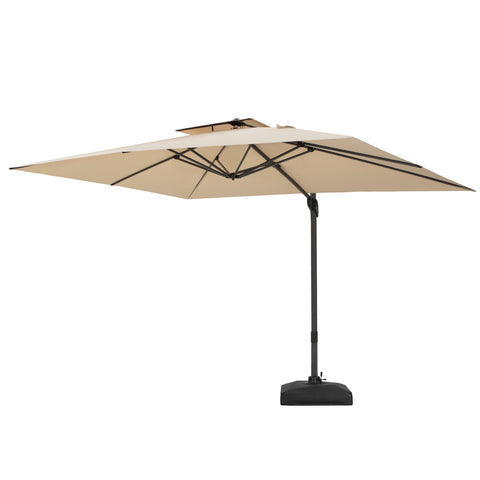 10ft Square/ Rectangular Patio Cantilever Offset Umbrellas for Garden, Pool