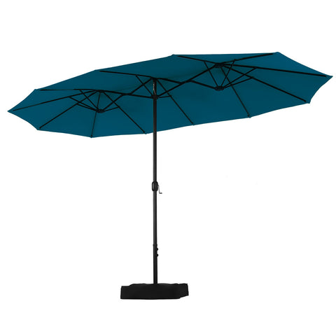 15ft Double-Sided Extra Large Patio Twin Umbrella (Base Included)