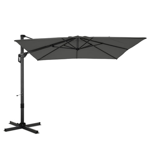 Extra Large Patio Cantilever Umbrella with 7 Tilt & 360° Rotation for Garden and Pool