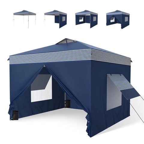10'x10' Pop-up Tent with Vents Top for Camping Party and Barbecue
